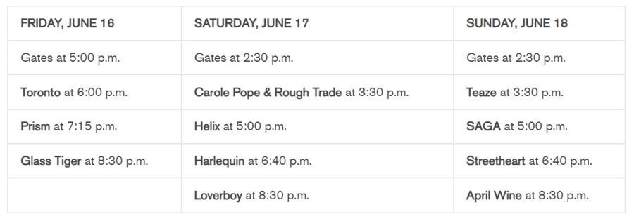 2023 Rock The District - Schedule